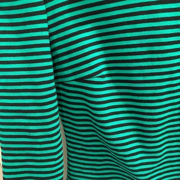 pushBUTTON green striped turtleneck sweater size small - Picture 5 of 8